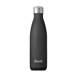 S’well Stainless Steel 17oz Water Bottle, Onyx Black, Triple-Layer Vacuum Insulated for 36 Hours Cold, 18 Hours Hot, BPA-Free, Durable and Portable