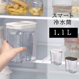 Kokubo KK-681 Smart Cold Water Bottle, 3.3 fl oz (1.1 L), White, Made in Japan, Heat Resistant, Refrigerator Door Pocket, Can Be Placed on Shelves