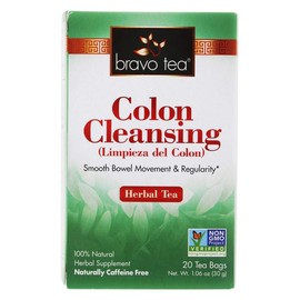 Bravo Tea Colon Cleansing Herbal Tea Caffeine Free, 20 Tea Bags