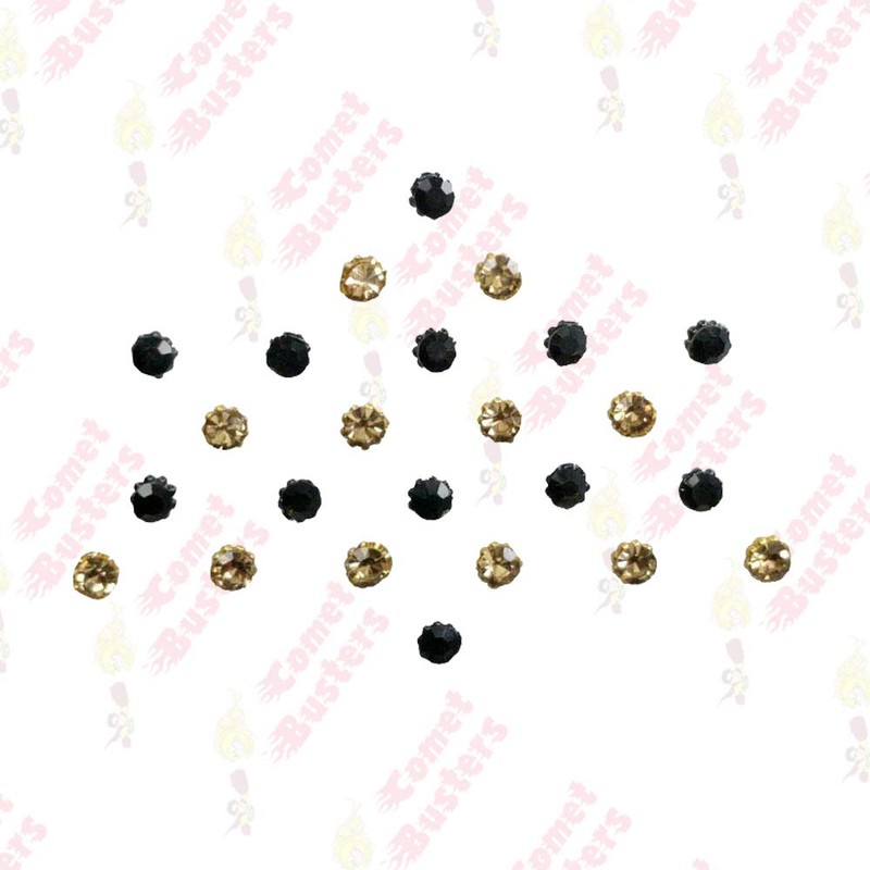 Comet Busters Black Golden Diamond Stone Bindi