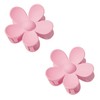 2Pcs Pink Hair Claw Clips Flower Shaped Plastic Jaw Clips