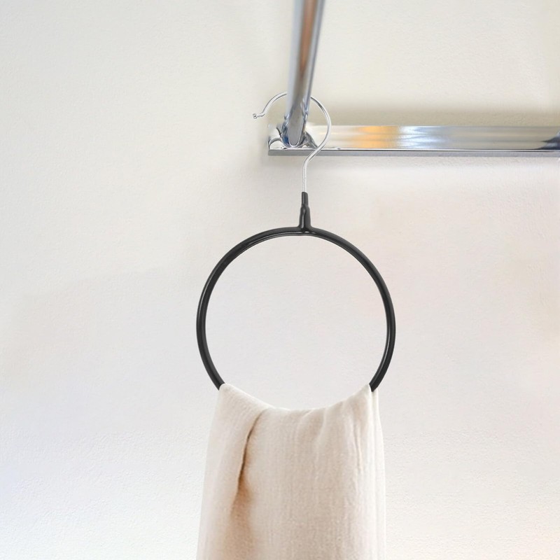 Alipis Scarf Ring Hangers Circle Hooks 10Pcs Belt Hanger Plastic