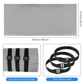 2 Pack Portable Air Conditioner Hose Cover Wrap, Insulated AC Exhaust Hose Sleeve Vent Hose Cover with 3*Adjustable Buckle Straps, AC Hose Cover Sleeve for 5" & 5.9" Diameter Exhaust Hoses