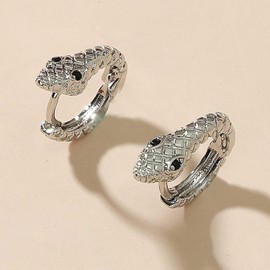 Wendalern Golden Snake Earrings Tiny Huggie Hoop Earrings Small Snake Ear Cuff Simple Snake Stud Earrings Cute Snake Animal Hypoallergenic Earrings Jewellery for Women Girls, Zinc, No Gemstone
