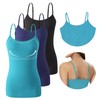 vislivin Women's Undershirt with Shelf Bra Cotton Tank Top Spaghetti