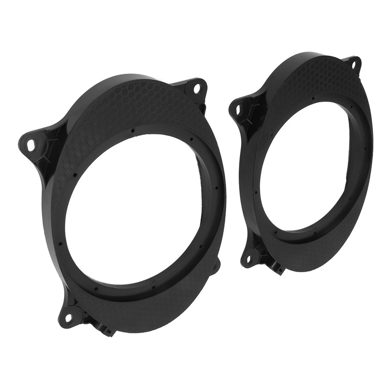 2pcs 6.5inch Black Door Speaker Adapter Spacer Rings with 2