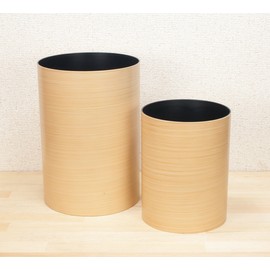 TATSU-CRAFT Dust Box, No Lid, Medium, Heathered Heathered, Natural 2.8 gal (6.8 L), Garbage Can, Stylish, Lid, No Lid, Kitchen, Brown, Pail, Large, Trash Can Without Lid, Slim, Wastebasket, Garbage