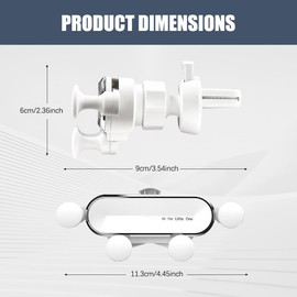 Lyxheth Car Air Vent Phone Holder, Phone Holders for Your Car, Automobile Hands Free Cradle in Vehicle, Universal Air Vent Phone Mount Car Interior Accessories Fit for Most Smartphone Models (White)