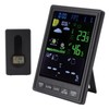 Weather Stations Wireless Indoor Outdoor Color Display Black 3 Channels