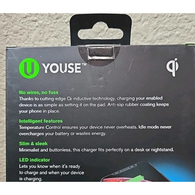 U YOUSE Youse Qu Wireless Charging Pad Black