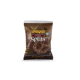 Unique Snacks Original "Splits" Pretzels, Delicious Homestyle Baked, Certified OU Kosher and Non-GMO, No Artificial Flavor, 2.12 Oz Bags (Pack of 24)