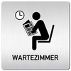 Türschilder24 XXL Door Sign 125 x 125 mm Waiting Room