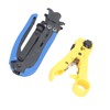 Coax Crimper Tool Kit Adjustable Coaxial Cable Crimper Stripper with