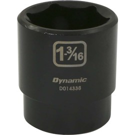Dynamic Tools 1/2-Inch Drive 6 Point SAE, 1-3/16-Inch Standard Length, Impact Socket