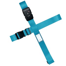 Travel Inspira Luggage Straps, Travel Belt for Luggage, TSA Approved Luggage Straps, 3-Dial Combination Locks Adjustable Suitcase Belt, Quick-Release Buckle,Gift for Christmas - Color: blue