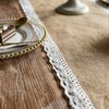 Dremisland Hessian Table Runner, Jute Lace Tablecloth, Rustic Dresser Table
