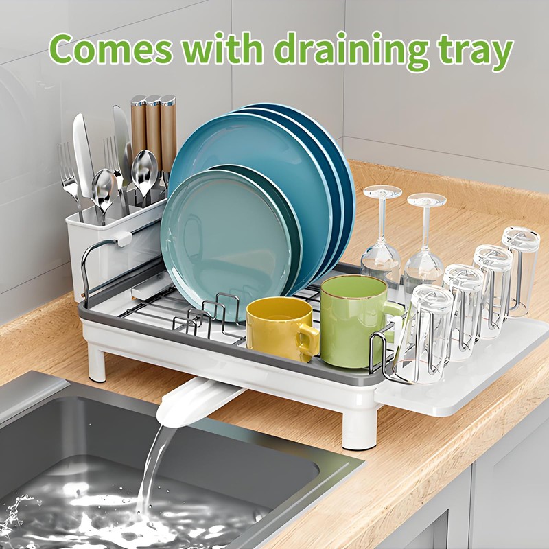 Stainless steel kitchenware storage rack - large capacity kitchen countertop