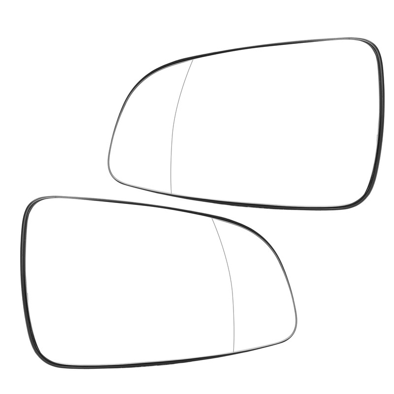 2PCS Outside Rear View Mirror Glass Left Right Self Adhesive