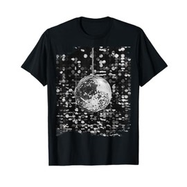 Black And White Disco Ball Club Retro T-Shirt