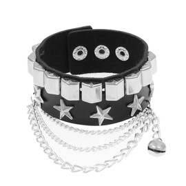 TQZQ Fairy Grunge Bracelet for Women Star Bracelets Aesthetic Bracelets Fairycore Jewelry Fairy Grunge Accessories (Black)