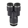 sourcing map Plastic Connect Y Splitter Push to Tube Fittings