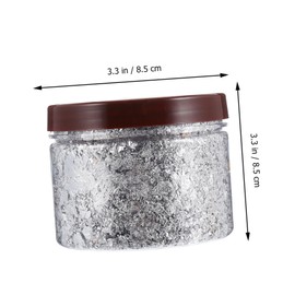 Baluue 3pcs Glitter Foil Nail Art Stickers Silver Flakes for Nail Decoration for Art Party Manicures Shiny Supplies for Women