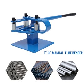 Manual Bench Top Compact Bender Pipe Bending Machine ，Premium Pipe Tube Bender Inch Manual Tube Bender W/ 7 Dies Tubing Metal for Bending Pipes Made of Mild Stee