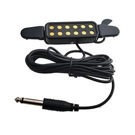 Teisco Del Rey(TM)-style"Gold Foil" Clip-in Magnetic Pickup with Amp Cord