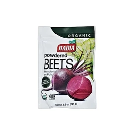 Badia Organic Powdered Beets, 8.5 oz – Pure, Natural Beetroot Powder – Ideal for Smoothies, Baking, Juices, and Healthy Recipes