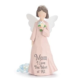 burton+BURTON 9743784 Mom I Love You Most of All Angel Figurine