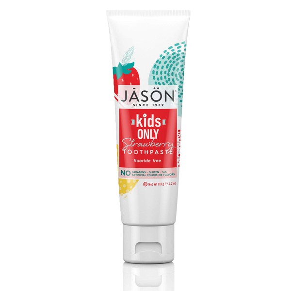 JASON Kids Only Fluoride-Free Strawberry Toothpaste, 4.2 Ounce Tube