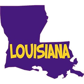 StickerTalk Die Cut Louisiana Vinyl Sticker, 5 inches by 4.5 inches