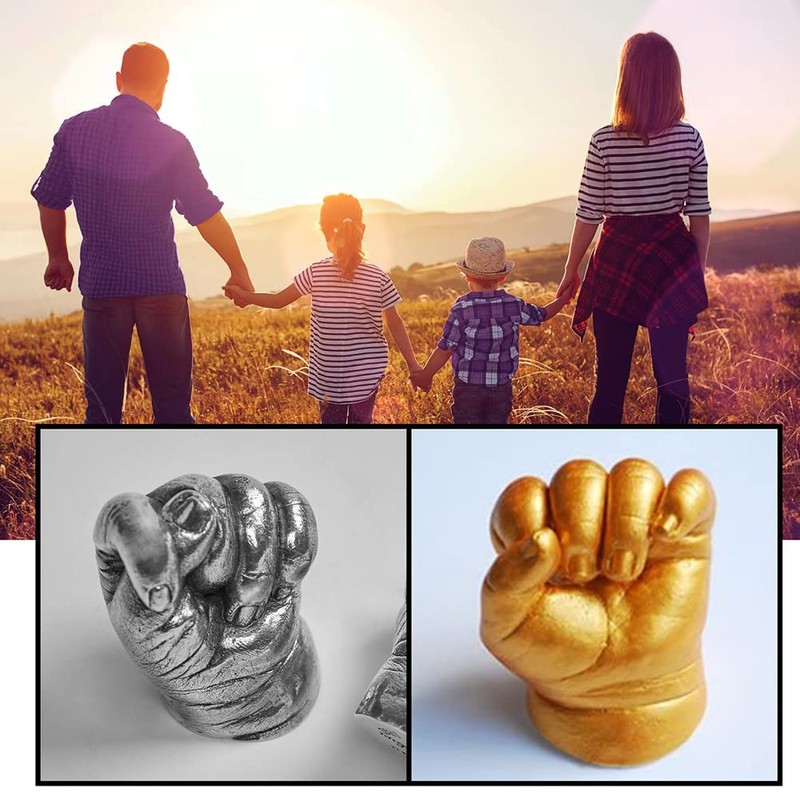 OHEPFD Keepsake Hands Casting Kit DIY Plaster Statue Molding Kit,