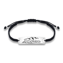 WFSJRED Inspirational Faith Gift Mustard Seed Jewelry Christian Gifts Faith Bracelets for Women Christian Gifts for Women (MOUNTAINS BR)