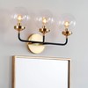 JONATHAN Y JYL9011A Caleb 3-Light 22" Brass Wall Sconce Contemporary