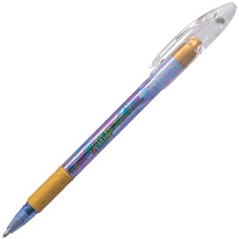 Pentel Krazy Pop Iridescent Gel Pen, (1.0mm) Bold line, Blue & Gold Ink (K91-DXC)