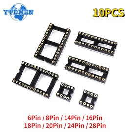 10PCS IC 소켓 DIP6 DIP8 DIP14 DIP16 DIP18 DIP20 DIP24 DIP28 핀 둥근 구멍 2 54 PCB 커넥터 DIP 6 8 16 18 20 28 [8pin] 10PCS IC Socket DIP6 DIP8 DIP14 DIP16 DIP18 DIP20 DIP24 DIP28 Pin Round Hole 2.54 PCB Connector DIP 6 8 16 18 20 28 [8pin]