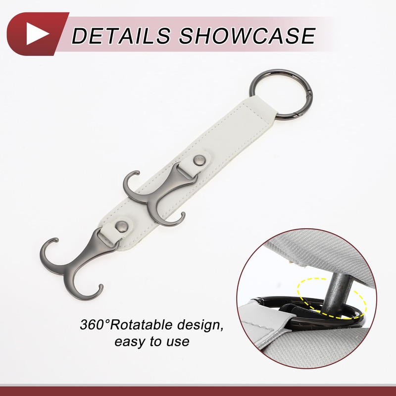 HEROFFIX 1 Stück für Geldbörsen und Taschen, Regenschirme usw. Auto-Kopfstützenhaken