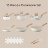 16 Pcs Pots and Pans Set for Kitchen, Nonstick Ceramic