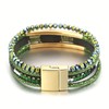 JWIGP Boho Layered Bracelet for Women – Green Crystal Beaded
