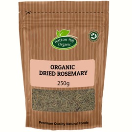 Organic Dried Rosemary 250g by Hatton Hill Organic | Aromatic Herb for Cooking, Baking & Infusions