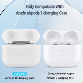 Replacement Case for Airpods 3 Charging Case,Easy to Pair Your Air pods 3rd Gen Earbuds with Pairing Button,Support Both Wired and Wireless Charging,iPods Gen 3rd Generation