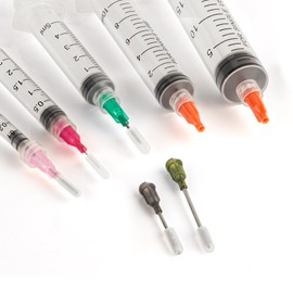 25 Pack - Plastic Syringes Blunt Tip Needles - Luer Lock Syringes 1ml, 3ml, 5ml, 10ml 20ml | 14ga 16ga 18ga 20ga 22ga and 25ga Blunt Needles and Caps