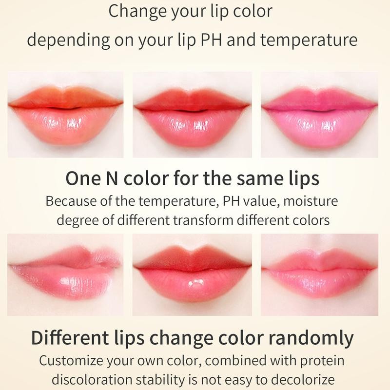 3pcs Petal Color-changing Lip Balm, Long-lasting, Moisturizing, Not Easily Fading,
