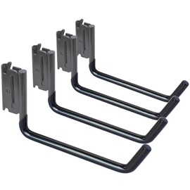 MorScan 4-Pack 6-Inch Dual-Coated Extended Flat J Hooks for E-Track