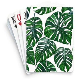CafePress Monstera Leaves Pattern Standard Size Playing Cards