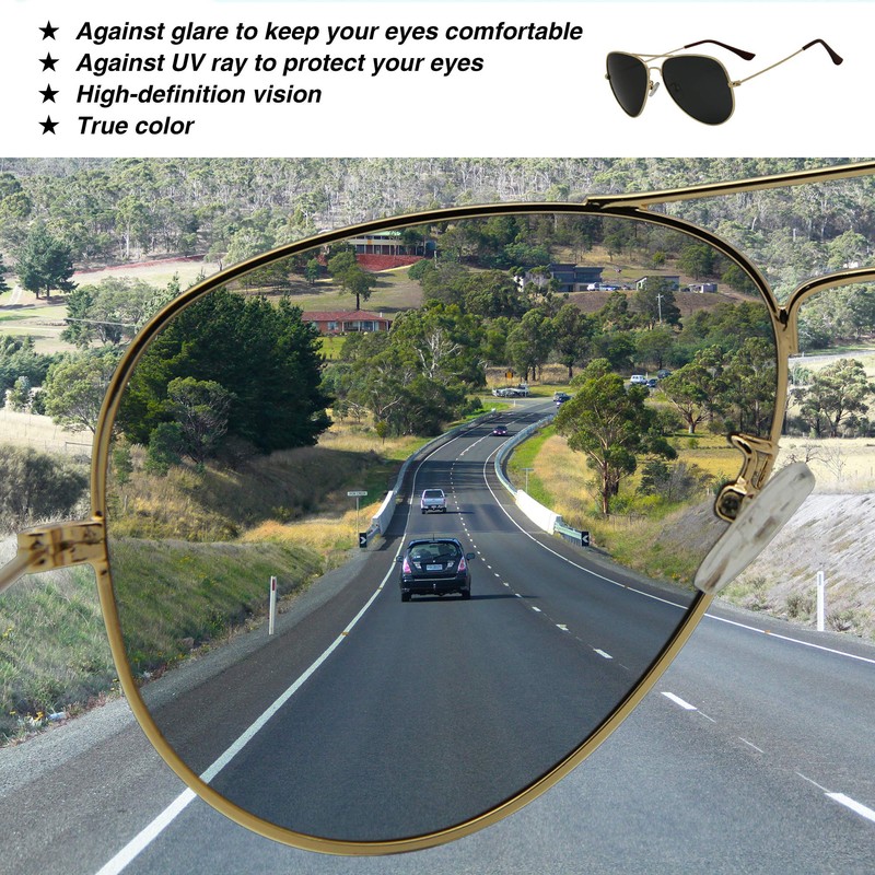 Craftman Stainless Steel Polarized Aviator Sunglasses for Men and Women