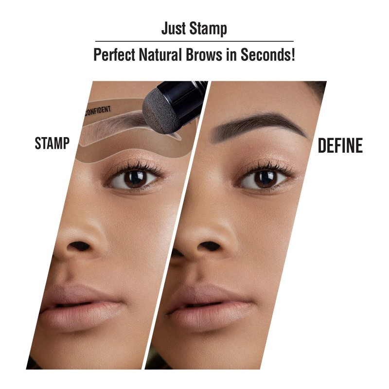 Kiss New York Instant Brow Stamp And Stencil Kit Dark
