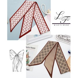 Hioyiwse Purse Scarf Handbags For Women Skinny Hair Neck Accessories Scarves With Bag Scarfs Handle Fashion Lightweight 37.8x 2.6inch 07