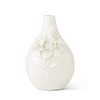 K&K Interiors 10.5 Inch White Ceramic Bottle Neck Vase with